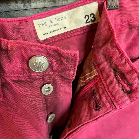 Rag & Bone high waist Fuchsia Jean Shorts - Picture 4 of 4